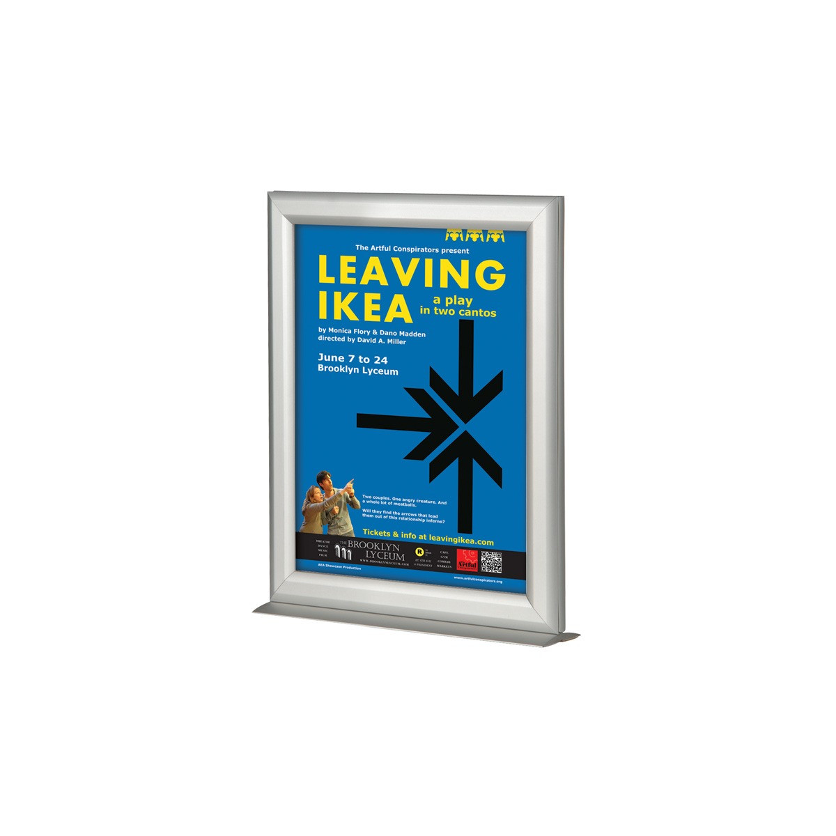 Image of Plakátkeret, 2xA3, szögletes sarkok, KÉTOLDALAS, 25 mm