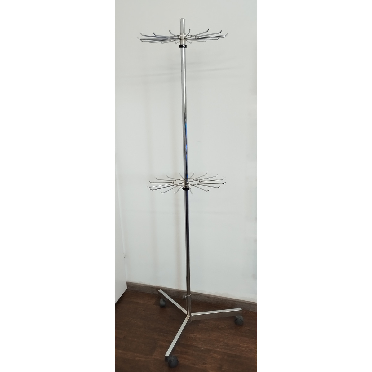 Image of Bizsutartó állvány, 2 db 16 pálcás forgóval, magasság 1700 mm