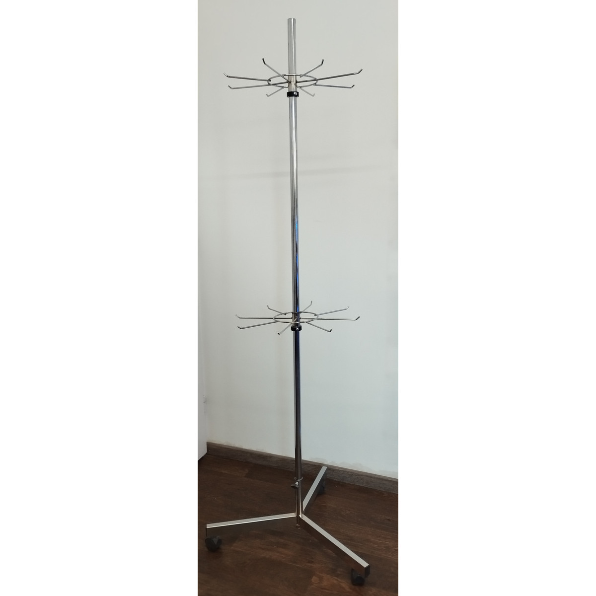 Image of Bizsutartó állvány, 2 db 7 pálcás forgóval, magasság 1700 mm