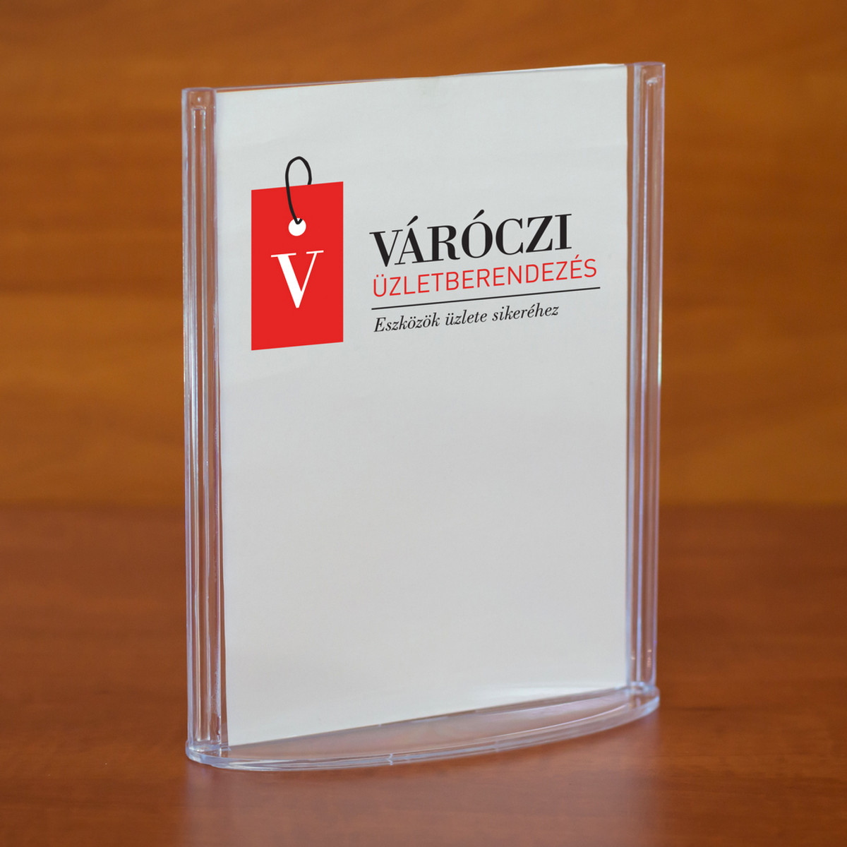 Image of A5 LAPTOK menütartó álló, középen elválasztott, ovális talppal, asztali