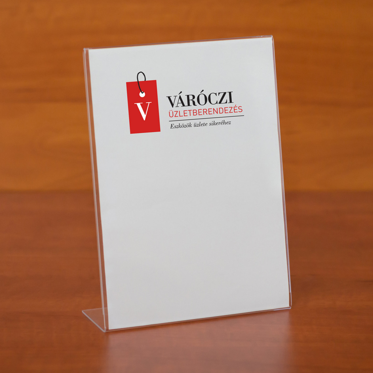 Image of A5 LAPTOK Plexi, asztali, talp mérete: 150 x 80 mm, anyagvastagság: 2 mm