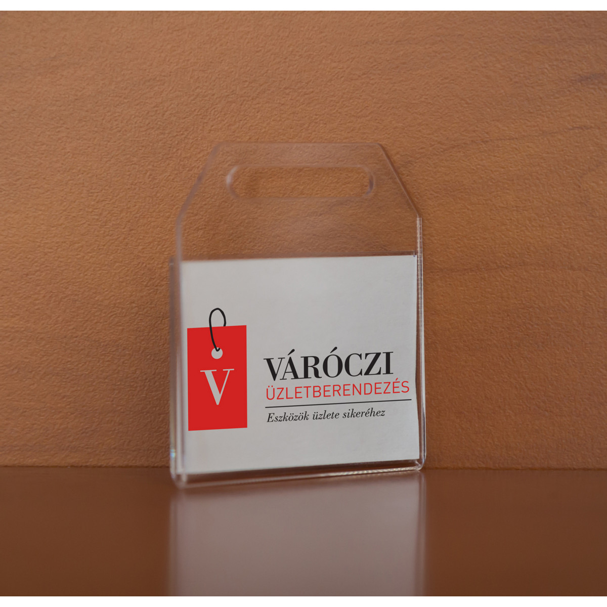 Image of Árcímke tartó dupla kampóhoz, álló, 60x65 mm