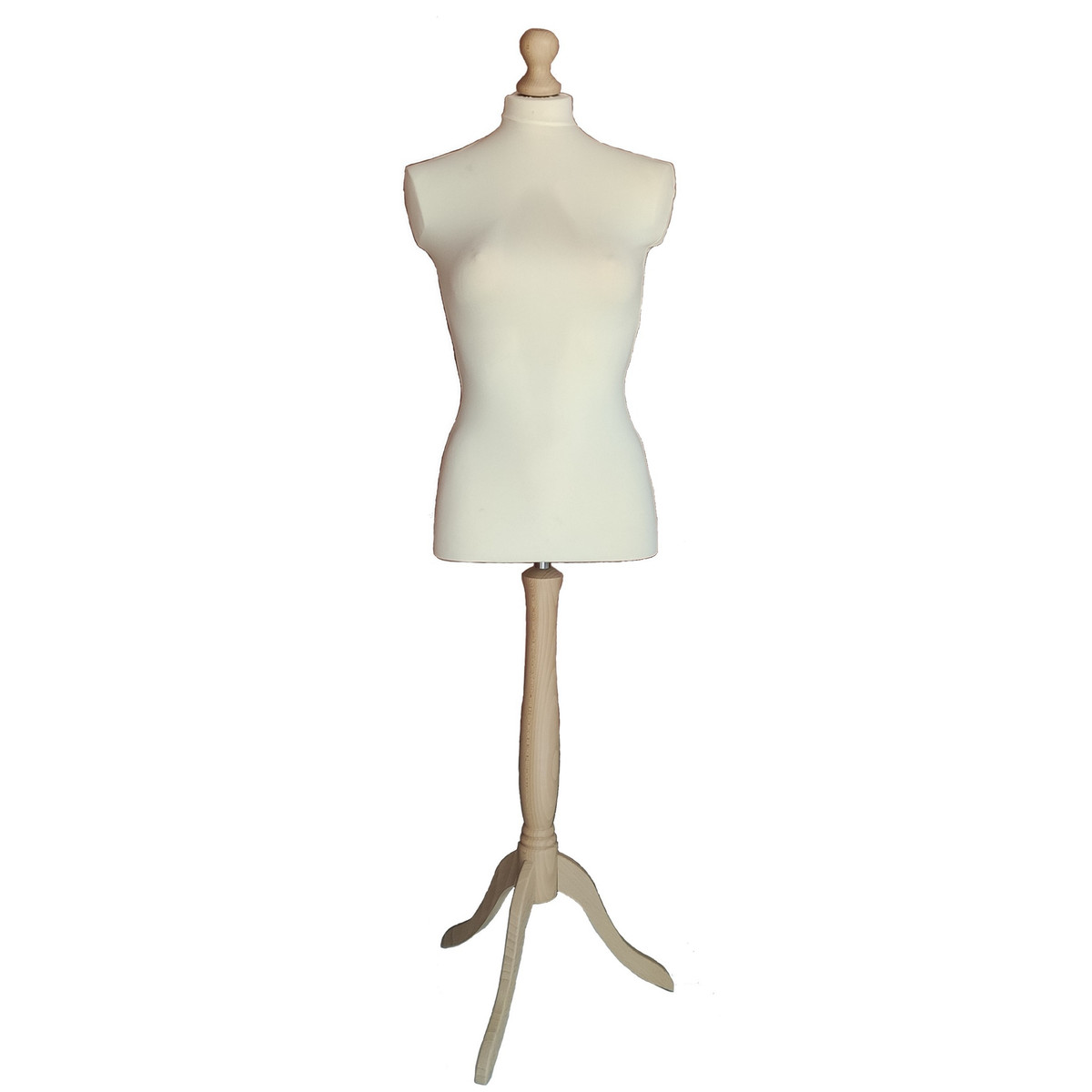 Image of 1/2-es Női szabóbaba 3 ÁGÚ Natúr falábbal, Ekrü huzattal