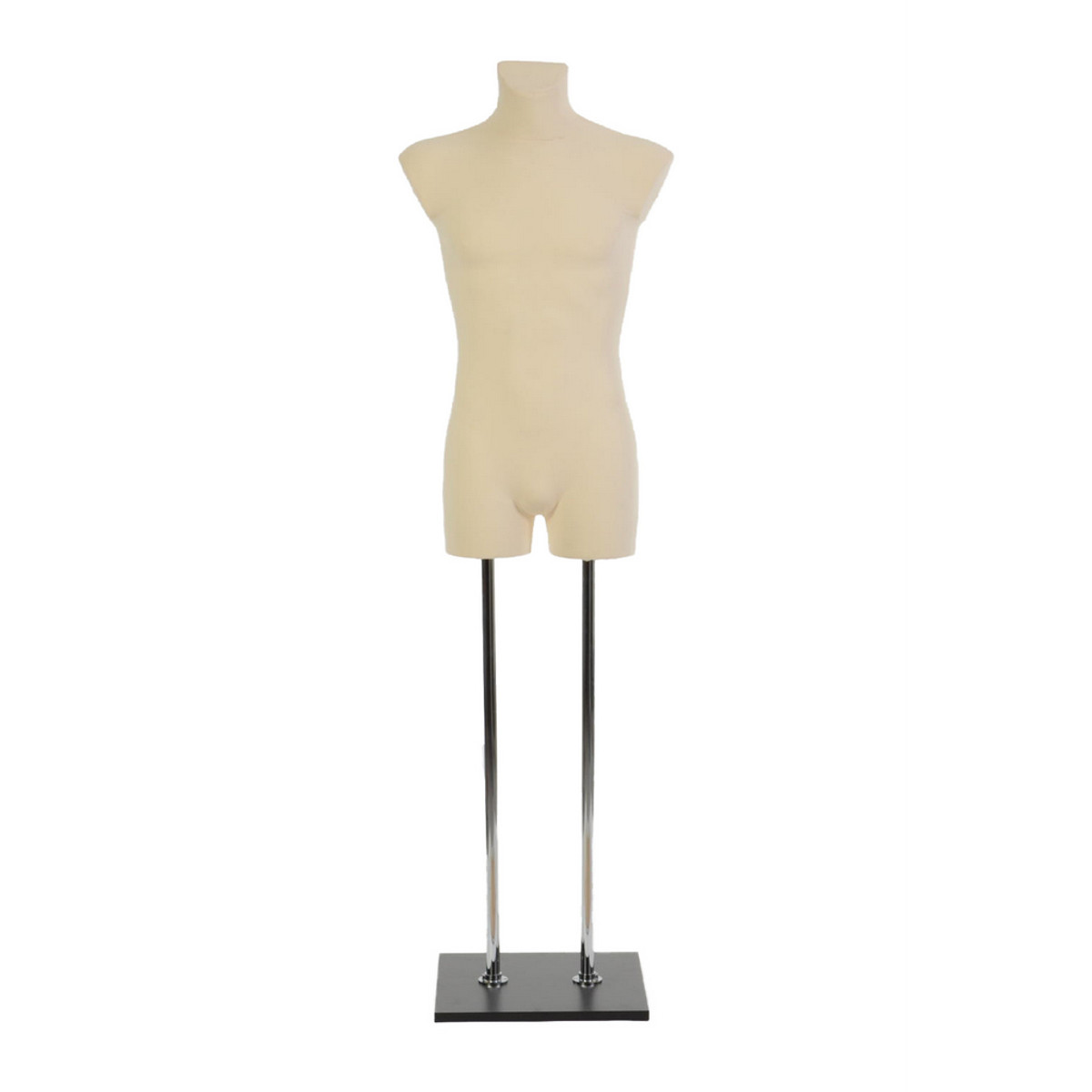 Image of 3/4-es Férfi szabóbaba, EKRÜ huzattal, krómcső lábbal, FEKETE talppal