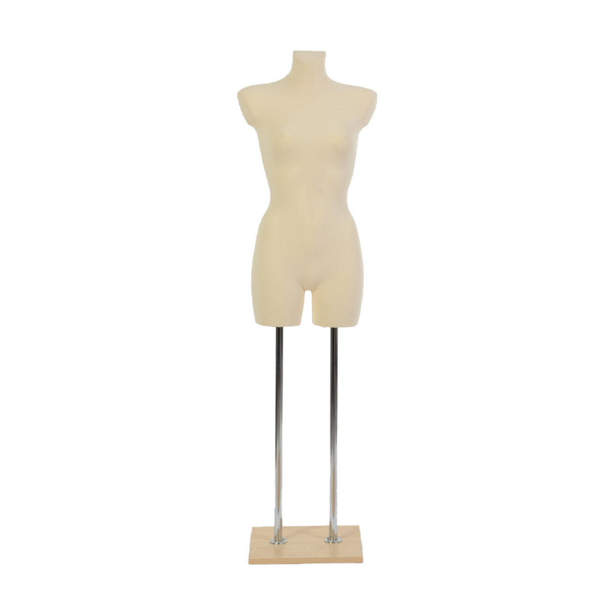 Image of 3/4-es Női szabóbaba, KRÓMCSŐ lábbal, Ekrü huzattal, Juhar talppal