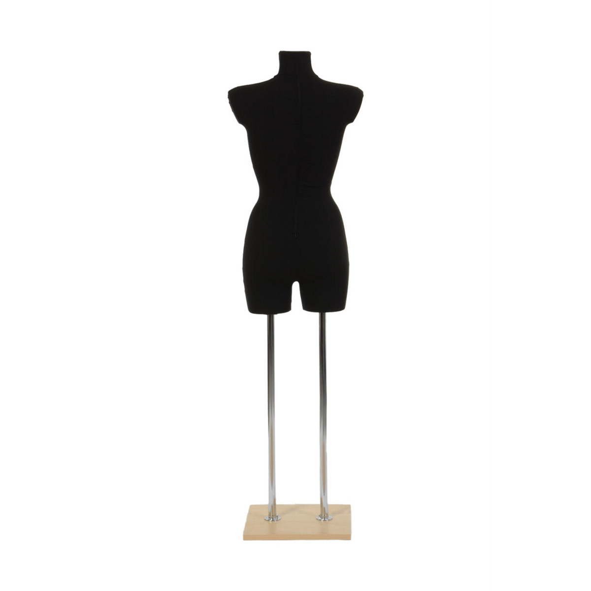 Image of 3/4-es Női szabóbaba FEKETE huzattal, krómcső lábbal, JUHAR talppal