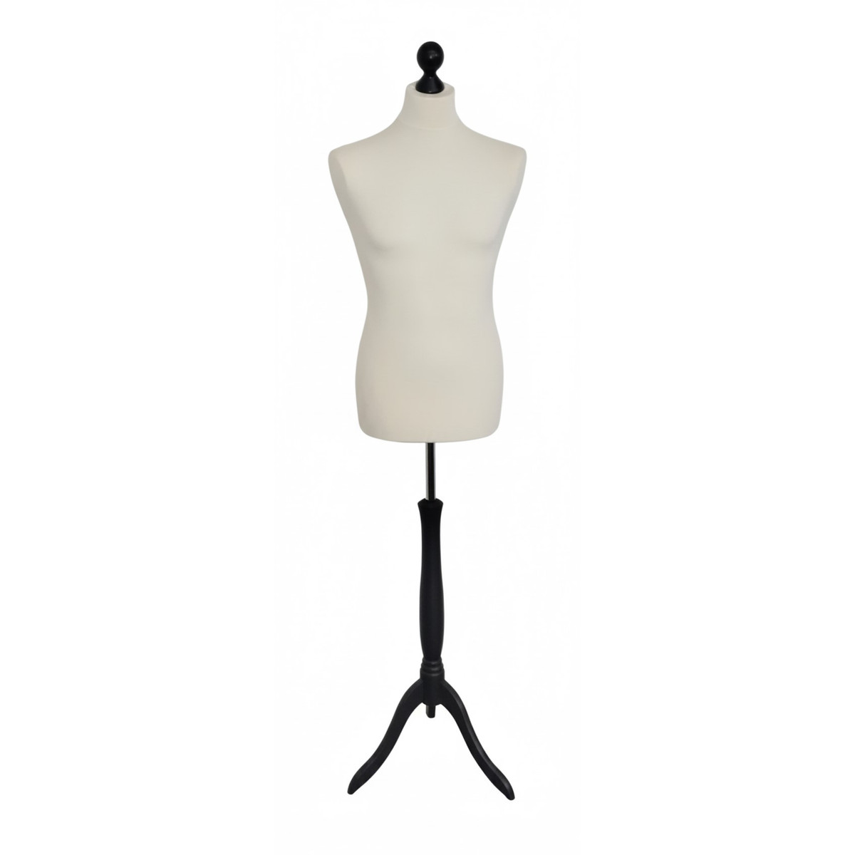 Image of Férfi szabóbaba, 50-es, EKRÜ huzattal, 3 ágú FEKETE falábbal