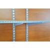 Metall kétsoros HUZALPOLC, 900x310 mm, EZÜST, 32 mm-es osztású falisínhez