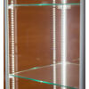 Alumínium keretes üveg vitrin, 500x500x1900 mm, JUHAR, világítással