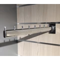 Kép 2/2 - Egyenes vállfatartó panelba, 8 férőhelyes, stiftes, 400 mm