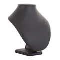 Kép 1/2 - Nyaklánc display, műbőr, FEKETE, 220 mm