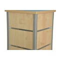 Kép 5/7 - HASÁB gondola, 10 cm osztású alusínes panelből, 1320x600x600 mm, többféle színben
