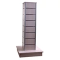 Kép 2/3 - Hasáb gondola, 15 cm osztású alusínes panelből, 1300 x 300 x 300 mm, WOODLINE színben