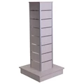 Kép 1/3 - Hasáb gondola, 15 cm osztású alusínes panelből, 1300 x 300 x 300 mm, WOODLINE színben