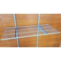 Kép 2/5 - Metall kétsoros HUZALPOLC, 900x410 mm, EZÜST, 32 mm-es osztású falisínhez