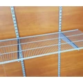 Kép 1/5 - Metall kétsoros HUZALPOLC, 900x410 mm, EZÜST, 32 mm-es osztású falisínhez