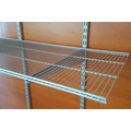 Kép 4/5 - Metall kétsoros HUZALPOLC, 900x410 mm, EZÜST, 32 mm-es osztású falisínhez