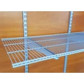 Kép 5/5 - Metall kétsoros HUZALPOLC, 900x410 mm, EZÜST, 32 mm-es osztású falisínhez