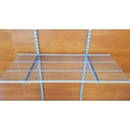 Kép 3/5 - Metall kétsoros HUZALPOLC, 900x410 mm, EZÜST, 32 mm-es osztású falisínhez