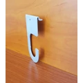 Kép 2/7 - Metall kétsoros RÚDTARTÓ, 25 mm-es csőhöz, EZÜST, 32 mm-es osztású sínhez
