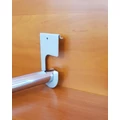 Kép 3/7 - Metall kétsoros RÚDTARTÓ, 25 mm-es csőhöz, EZÜST, 32 mm-es osztású sínhez