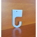 Kép 1/7 - Metall kétsoros RÚDTARTÓ, 25 mm-es csőhöz, EZÜST, 32 mm-es osztású sínhez