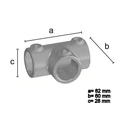 Kép 2/2 - 3 irányú bilincs HYDRO rendszerhez, 28 mm-es csőhöz