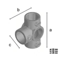 Kép 2/2 - 5 irányú bilincs HYDRO rendszerhez, 28 mm-es csőhöz