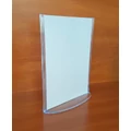 Kép 1/4 - A4 LAPTOK, plexi, kétoldalas, álló, ovális talpú, fröccsöntött