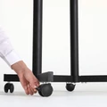 Kép 3/4 - Állítható, mobil munkaállvány görgőkkel, magasság max 1230 mm, FEKETE