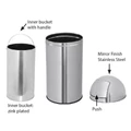 Kép 2/2 - Kuka, 25L, rozsdamentes acél, kültéri / beltéri, push résszel