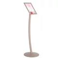 Kép 1/2 - LED, íves infoállvány, Akril előlappal, A3 méret, ROSE GOLD