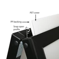 Kép 2/2 - Megállítótábla, 2XB1, ezüst, poszter felülről behelyezhető