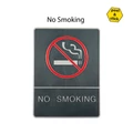 Kép 1/2 - Műanyag keretes "No smoking" felirat, ajtóra, dombornyomott