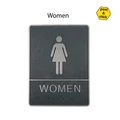 Kép 1/2 - Műanyag keretes "Women" felirat, ajtóra, dombornyomott