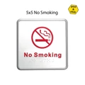 Kép 1/2 - "No Smoking" felirat ajtóra, aluminium kerettel, 15 x 15 cm