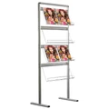 Kép 1/3 - Prospektustartó, egyoldalas, 8 db A4 tartóval, 1760 mm magasság