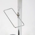 Kép 2/4 - Ruhatartó, Kabáttartó álló fogas, esernyő tartóval, EZÜST, 1730 mm