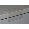 Kép 2/2 - Címketartó, polcszélre ragasztható, előlap dupla 100 x 40 mm-es címkéhez