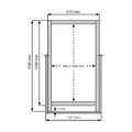 Kép 3/4 - Megallito-tabla-belteri-fa-sotet-kretafilccel-irhato-510x1090mm-AM-3169_03
