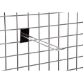 Kép 4/4 - Dupla kampó rácsra, KRÓMOZOTT, 250 mm
