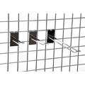 Kép 5/5 - Dupla kampó rácsra, KRÓMOZOTT, 150 mm, Több méretben