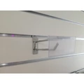 Kép 2/2 - Árjelzős szimpla kampó panelba, 150 mm KRÓMOZOTT
