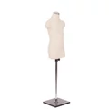 Kép 2/2 - Gyermek szabóbaba, 104-124 cm, EKRÜ huzattal, krómcső lábbal, FEKETE talppal