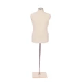 Kép 1/2 - Gyermek szabóbaba, 130-145 cm, EKRÜ huzattal, krómcső lábbal, JUHAR talppal