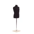Kép 2/2 - Gyermek szabóbaba, 130-145 cm, FEKETE huzattal, krómcső lábbal, JUHAR talppal