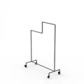 Kép 1/4 - Ruhatartó állvány, FIX, 120 cm széles, 160 cm magas, 200 mm szinteltolással, 80 mm-es GUMIKERÉKKEL, rendelésre 4-6 hét