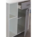 Kép 3/4 - PC pult, FEHÉR-EZÜST,1000 x 550 x 900 mm