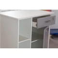 Kép 4/4 - PC pult, FEHÉR-EZÜST,1000 x 550 x 900 mm