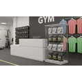 Kép 2/4 - 60 cm-es álló vitrin - EZÜST színben, 1795 x 632 x 446 mm